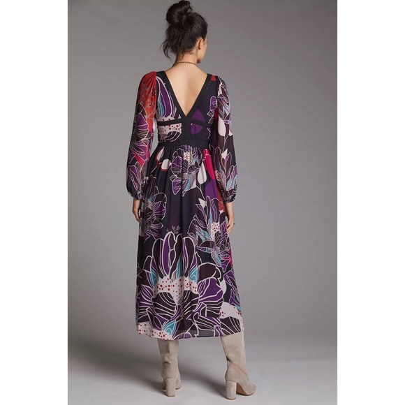 Anthropologie Let Me Be Floral Midi Dress - Picture 4 of 11